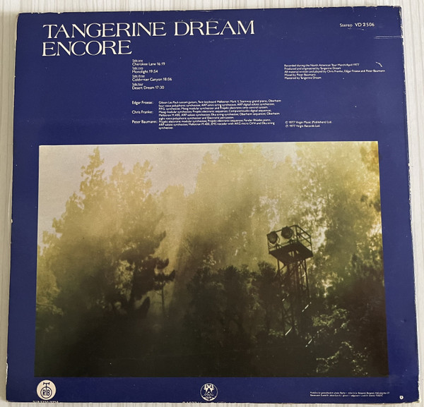 Tangerine Dream - Encore (2xLP, Album, RP, Cen)
