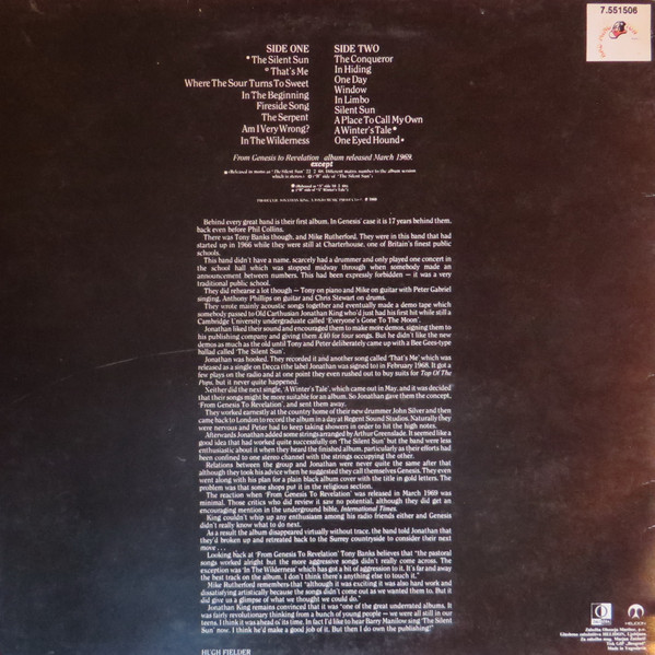 Genesis - Where The Sour Turns To Sweet (LP, Album, Mono, RE)