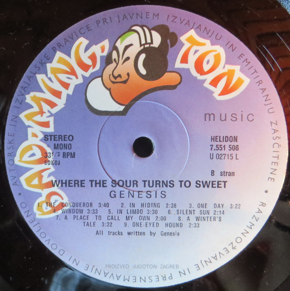 Genesis - Where The Sour Turns To Sweet (LP, Album, Mono, RE)