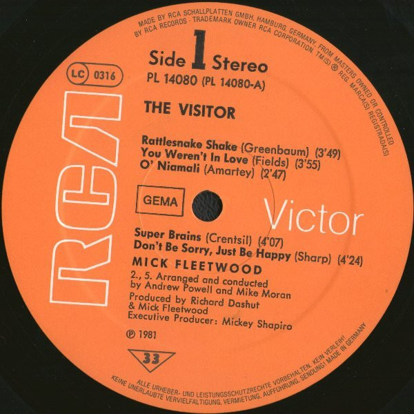 Mick Fleetwood - The Visitor (LP, Album, Gat)