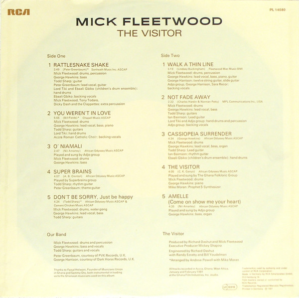 Mick Fleetwood - The Visitor (LP, Album, Gat)