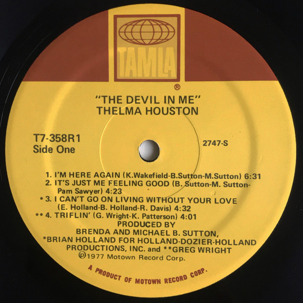 Thelma Houston - The Devil In Me (LP, Album, Sup)