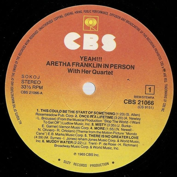 Aretha Franklin - Yeah!!! (LP, Album, RE)