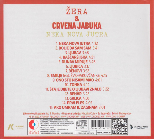 Å½era* & Crvena Jabuka - Neka Nova Jutra (CD, Album, Dig)