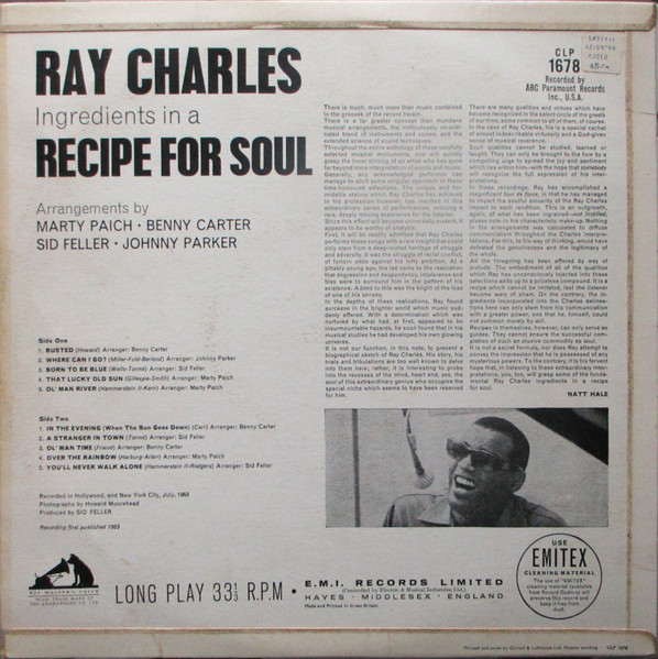 Ray Charles - Ingredients In A Recipe For Soul (LP, Album, Mono)
