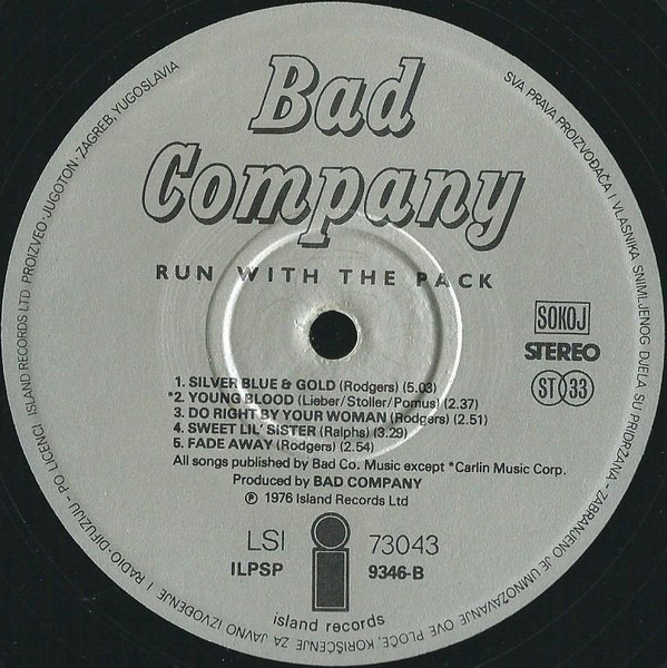 Bad Company (3) - Run With The Pack (LP, Album)