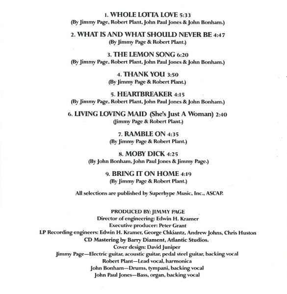 Led Zeppelin - Led Zeppelin II (CD, Album, RE)