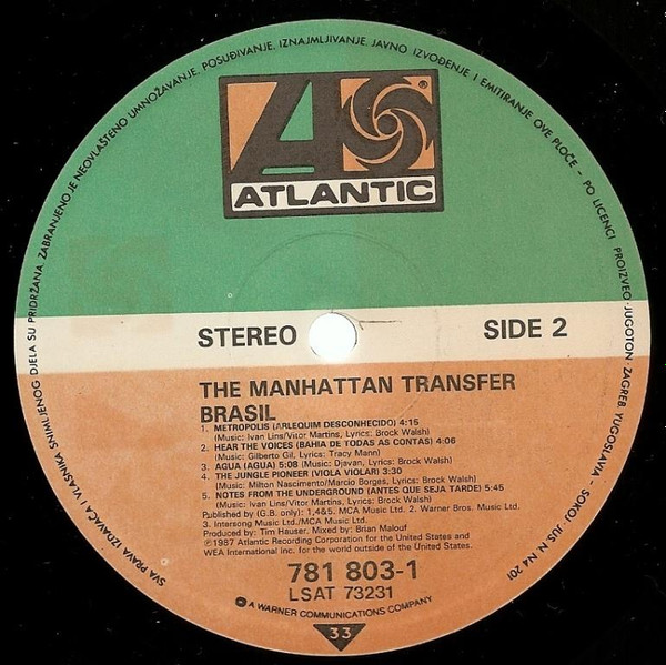 The Manhattan Transfer - Brasil (LP, Album)