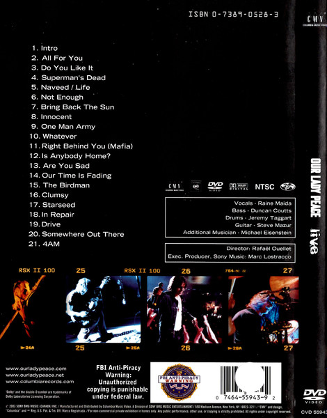 Our Lady Peace - Live (DVD, NTSC)