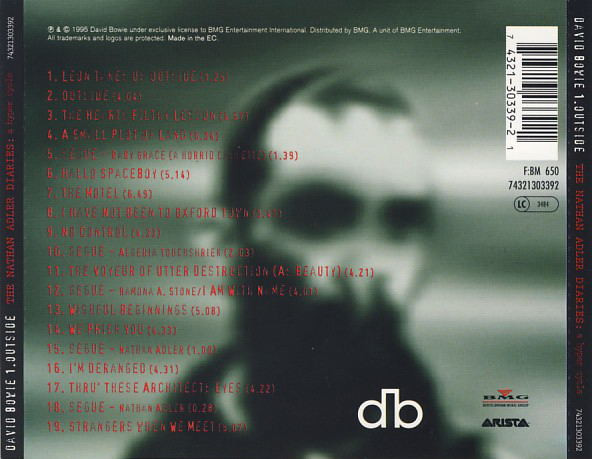David Bowie - 1. Outside (The Nathan Adler Diaries: A Hyper Cycle) (CD, Album)