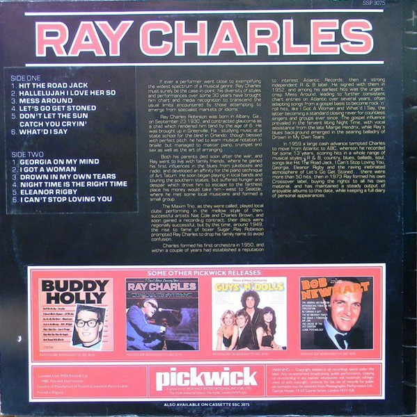 Ray Charles - I Can't Stop Loving You (LP, Comp)