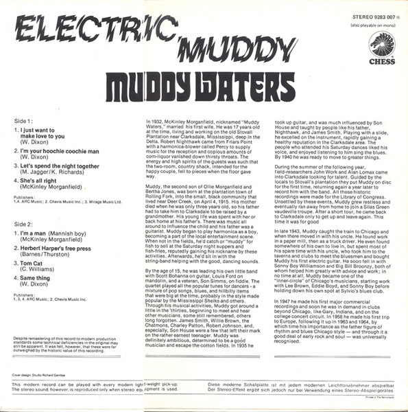 Muddy Waters - Electric Muddy (LP, Album, RE)