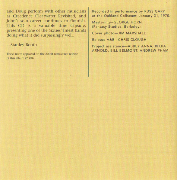 Creedence Clearwater Revival - The Concert (CD, Album, RE, RM)