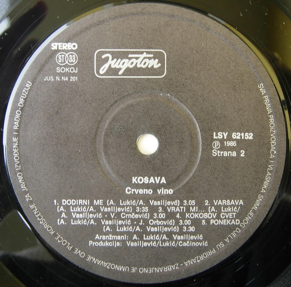 Košava - Crveno Vino (LP, Album)