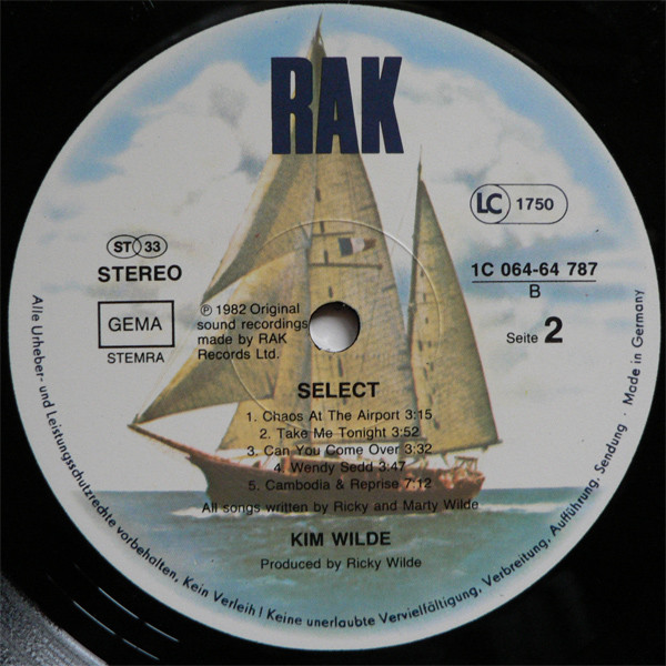 Kim Wilde - Select (LP, Album)