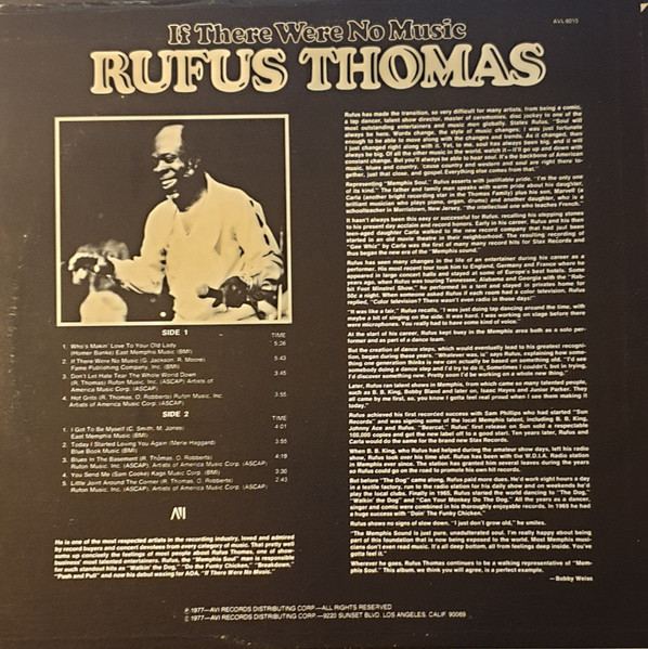Rufus Thomas - If There Were No Music (LP, Album, Rai)