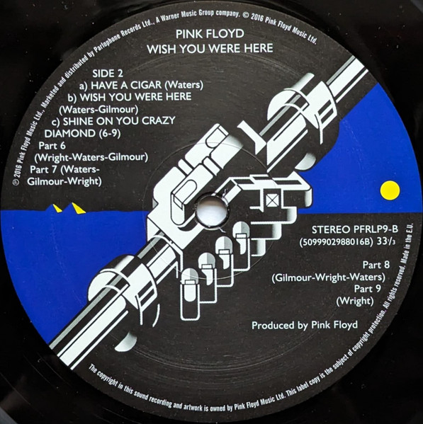 Pink Floyd - Wish You Were Here (LP, Album, RE, RM, 180)