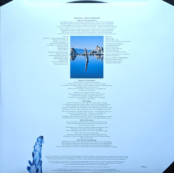 Pink Floyd - Wish You Were Here (LP, Album, RE, RM, 180)