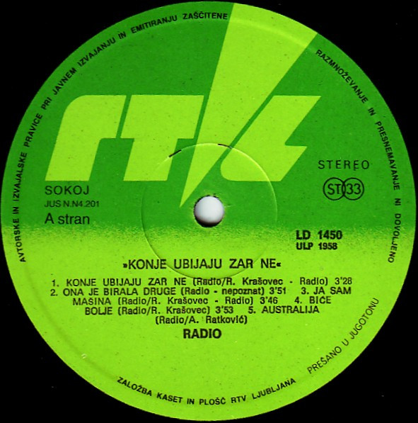 Radio (11) - Konje Ubijaju Zar Ne (LP, Album)