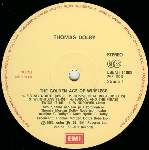 Thomas Dolby - The Golden Age Of Wireless (LP, Album)
