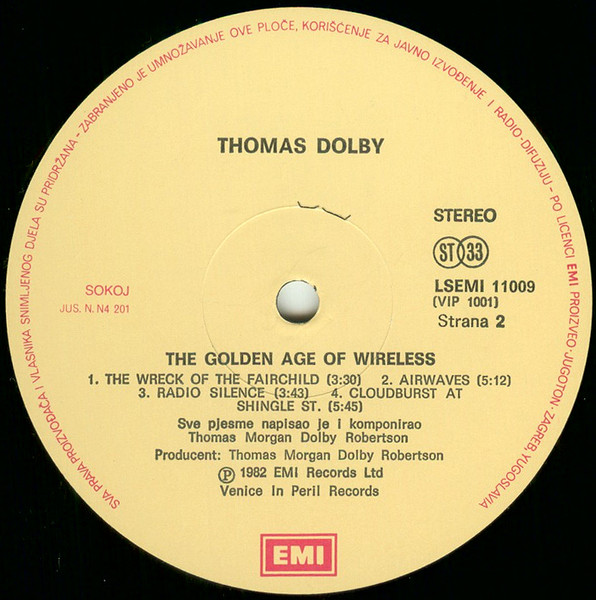 Thomas Dolby - The Golden Age Of Wireless (LP, Album)