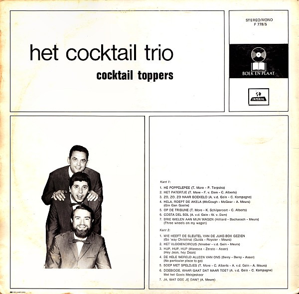 Het Cocktail Trio* - Cocktail Toppers (LP, Comp, Club)