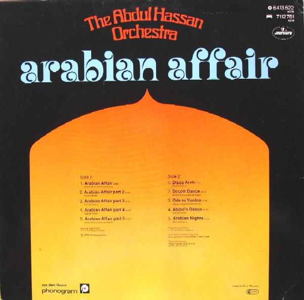 The Abdul Hassan Orchestra* - Arabian Affair (LP, Album)