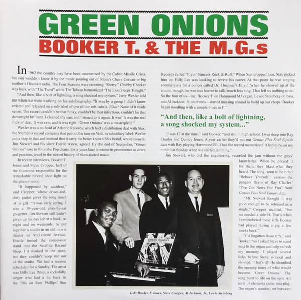 Booker T. & The M.G.s* - Green Onions (LP, Album, Mono, Dlx, RE, RM, Gre)