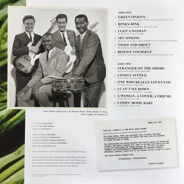 Booker T. & The M.G.s* - Green Onions (LP, Album, Mono, Dlx, RE, RM, Gre)
