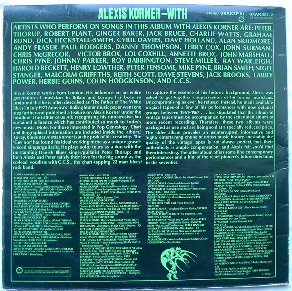 Alexis Korner - Bootleg Him! (2xLP, Comp)