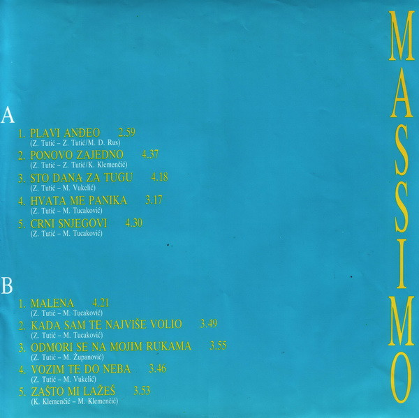 Massimo* - Muzika Za Tebe (LP, Album)