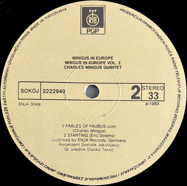 The Charles Mingus Quintet - Mingus In Europe Volume I (LP, Album, RE)