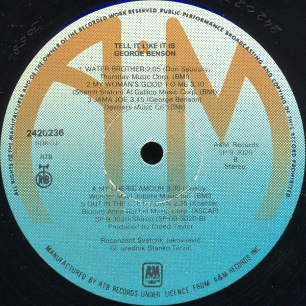 George Benson - Tell It Like It Is (LP, Album, Gat)
