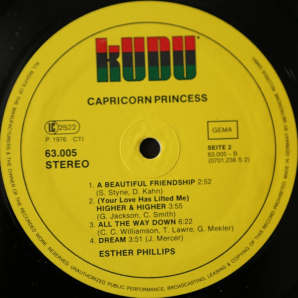 Esther Phillips - Capricorn Princess (LP, Album)