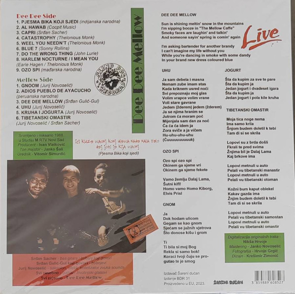 Dee Dee Mellow - Live (LP, Album, RE, RM)