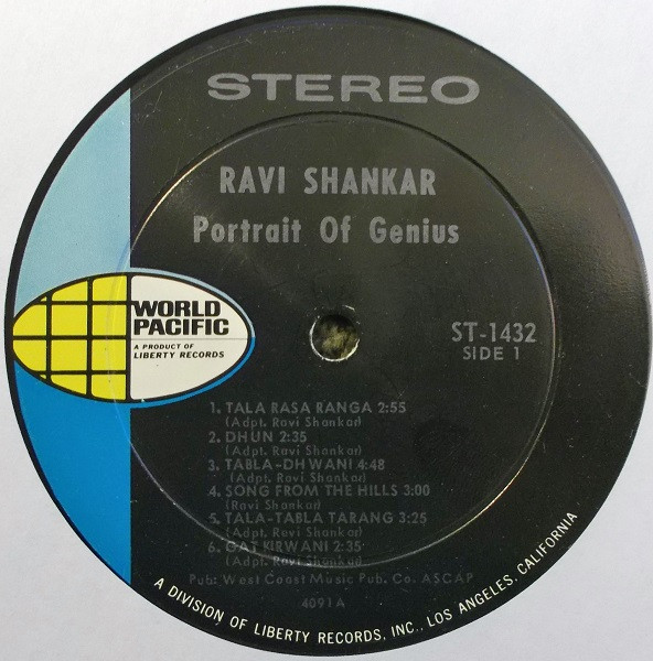 Ravi Shankar - Portrait Of Genius (LP, Album, RE)