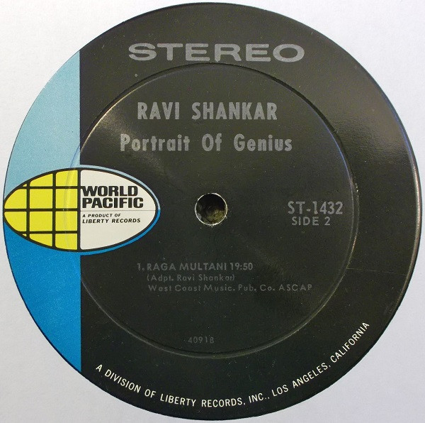 Ravi Shankar - Portrait Of Genius (LP, Album, RE)