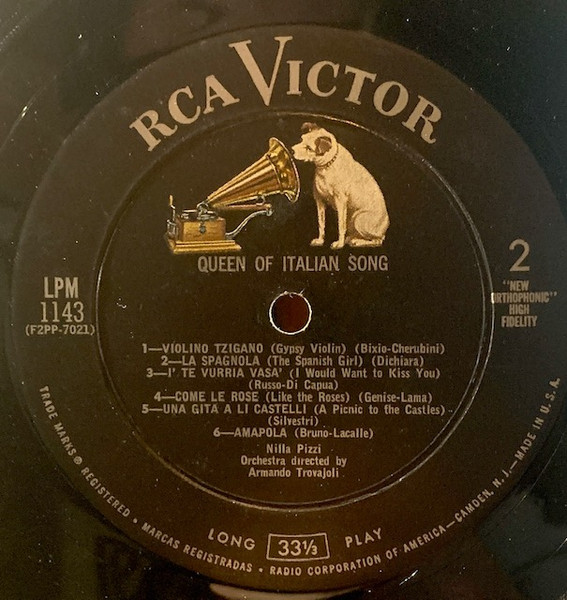 Nilla Pizzi - Queen Of Italian Song (LP, Album, Mono)