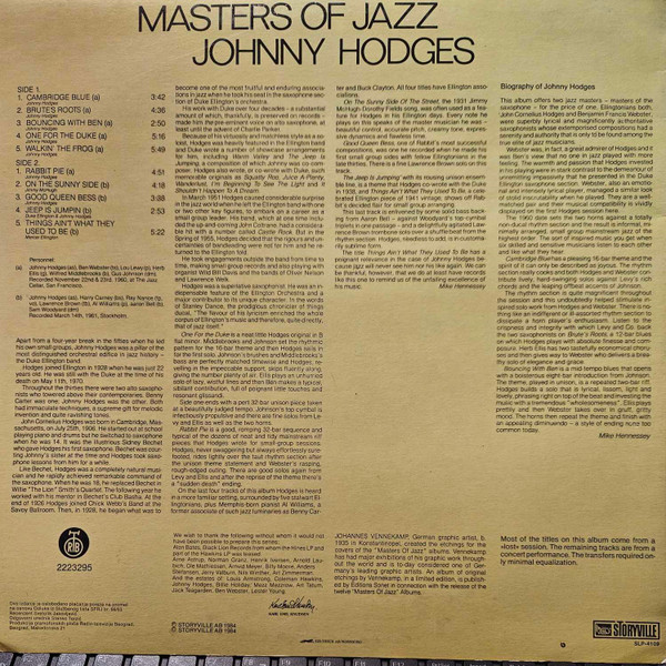 Johnny Hodges - Master Of Jazz (LP, Album)