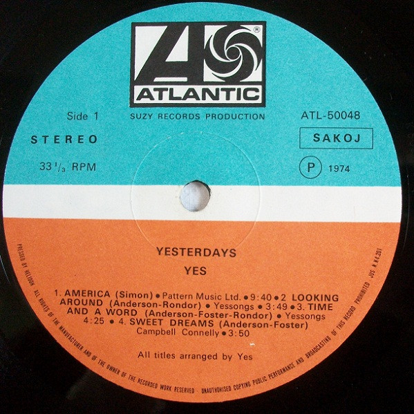 Yes - Yesterdays (LP, Comp)