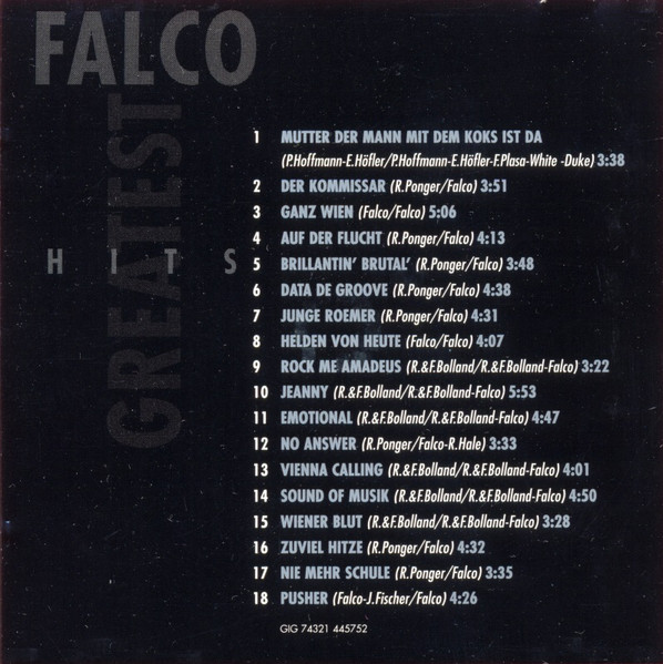 Falco - Greatest Hits (CD, Comp)