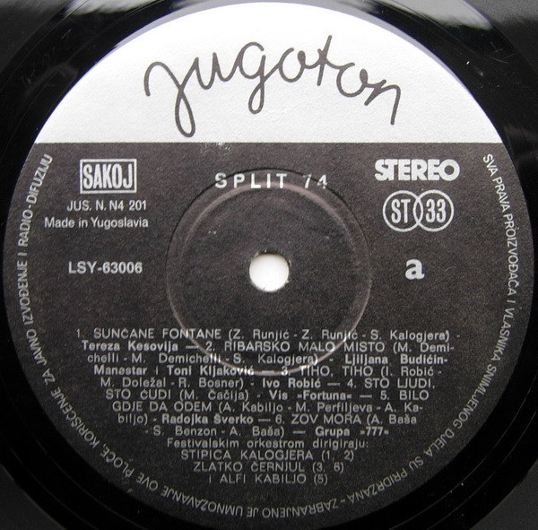Various - Split 74 (XIV Internacionalni Festival Zabavne Muzike) (LP)