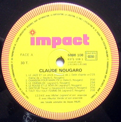 Claude Nougaro - Claude Nougaro (LP, Comp, RE)