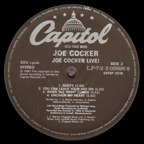 Joe Cocker - Joe Cocker Live (2xLP, Album)