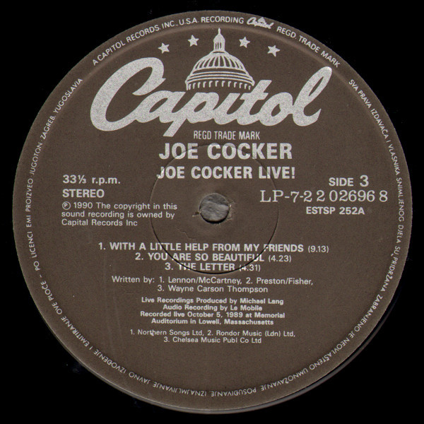 Joe Cocker - Joe Cocker Live (2xLP, Album)