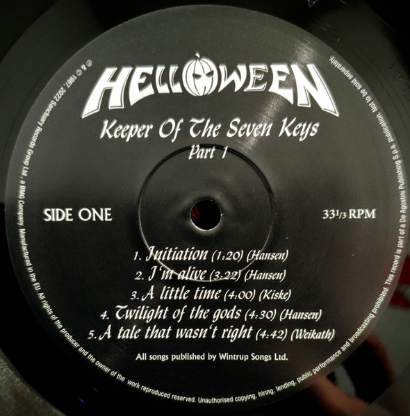 Helloween - Keeper Of The Seven Keys - Part I (LP, Album, RE, RM, Gat)