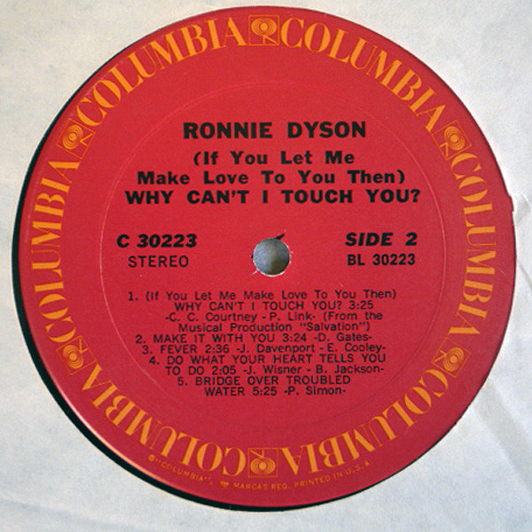 Ronnie Dyson - (If You Let Me Make Love To You Then) Why Can't I Touch You? (LP, Album)