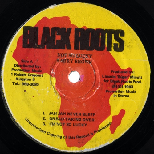 Barry Brown - I'm Not So Lucky (LP, Album, RP)