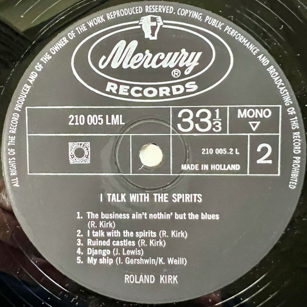 Roland Kirk - I Talk With The Spirits (LP, Album, Mono, RE)