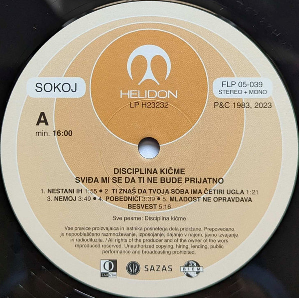 Disciplina Kičme - Sviđa Mi Se Da Ti Ne Bude Prijatno (LP, Album, RE, RM)